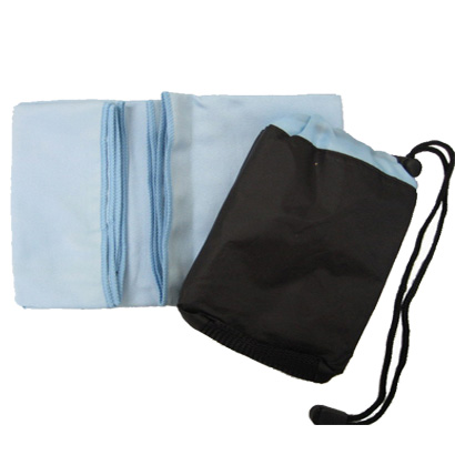 超细纤维双面绒户外运动吸汗巾 网袋装 方便携带